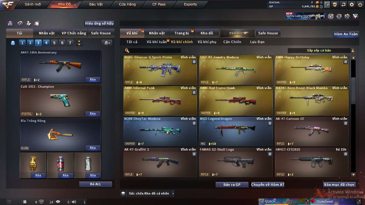 shop acc cf uy tin gia re